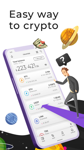 Trustee | crypto & btc wallet - Image screenshot of android app