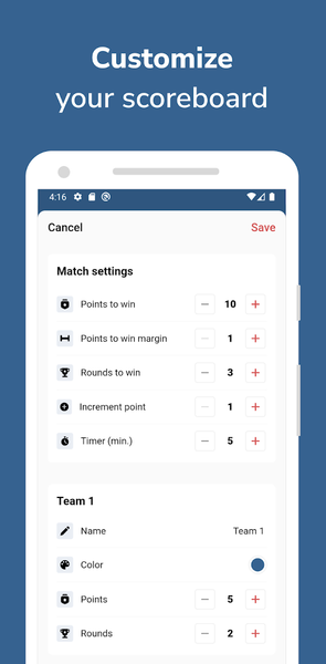 Scoreboard - Keep score - عکس برنامه موبایلی اندروید
