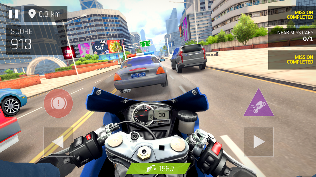 Real Moto Rider: Traffic Race - Gameplay image of android game