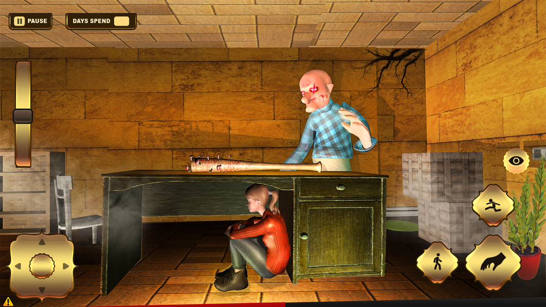 Scary Grandma Grandpa House 3D - Gameplay image of android game