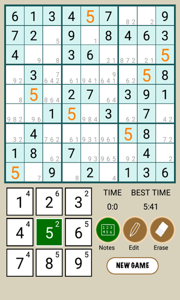 Sudoku Puzzle - Gameplay image of android game