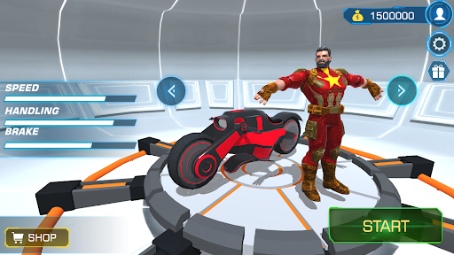 Super Hero Bike Stunt Racing - Gameplay image of android game