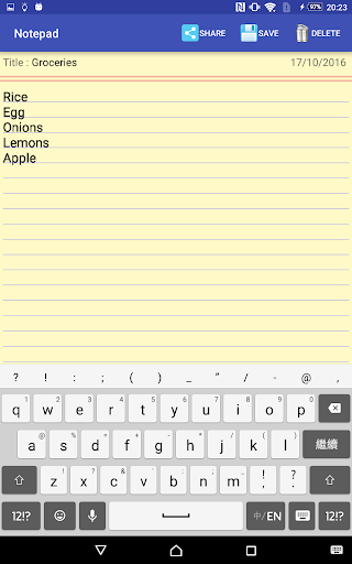 Notepad - عکس برنامه موبایلی اندروید