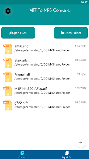 Convert AIFF to MP3 - Image screenshot of android app