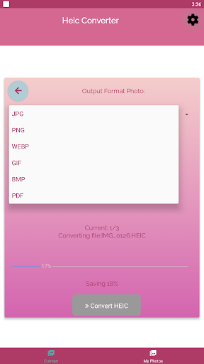 Heic to JPG Converter - Image screenshot of android app