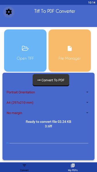 TIFF to PDF Converter - Image screenshot of android app