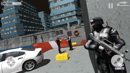 SWAT Dragons City Shooter Game - Gameplay image of android game