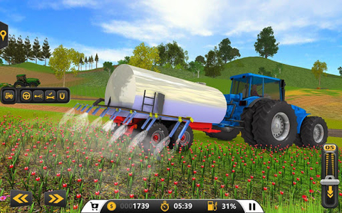 Pak Village Farm Tractor Sim - Gameplay image of android game