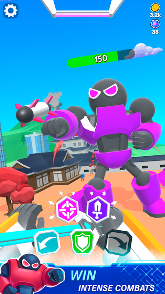 Mechangelion - Robot Fighting - Gameplay image of android game