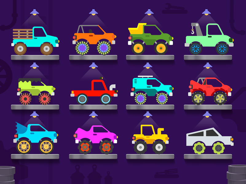 Kids Monster Truck Games ۲+ - عکس بازی موبایلی اندروید