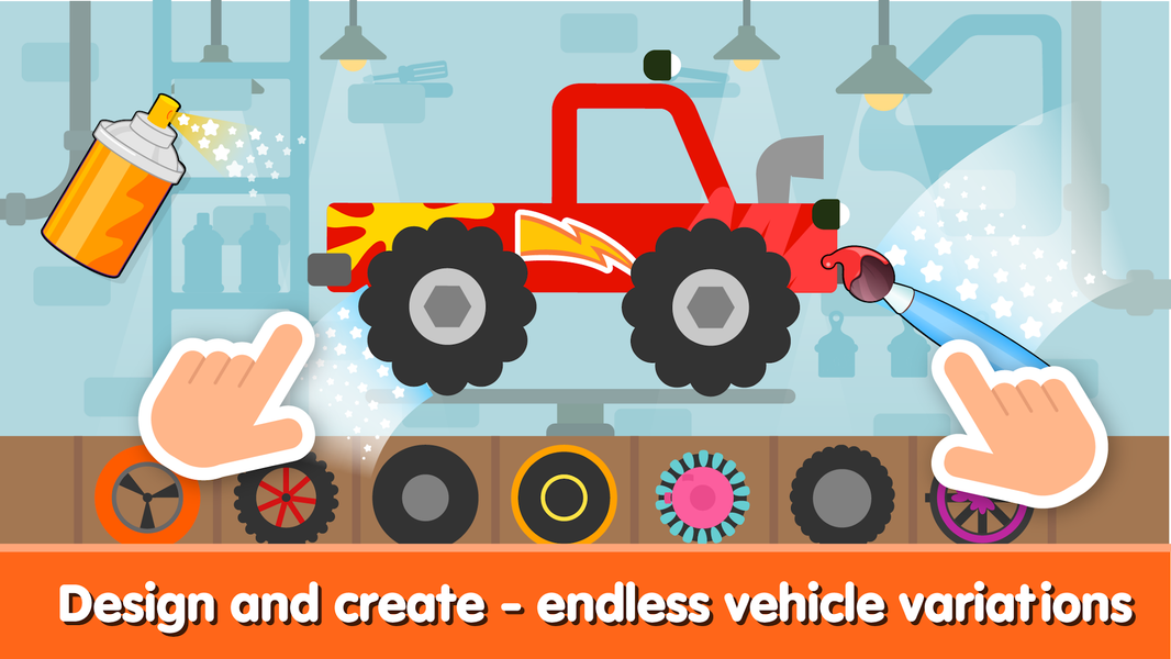 Kids Monster Truck Games 2+ - عکس بازی موبایلی اندروید