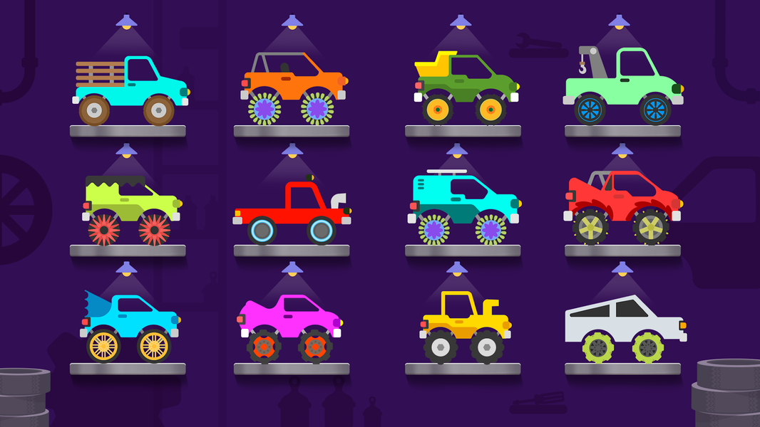 Kids Monster Truck Games ۲+ - عکس بازی موبایلی اندروید