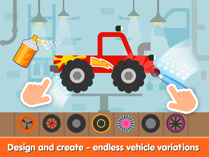 Kids Monster Truck Games ۲+ - عکس بازی موبایلی اندروید