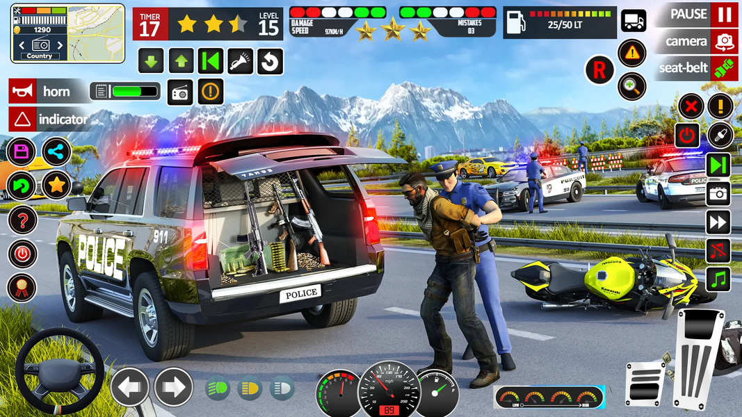 Offline Police Car: Cop Games - Gameplay image of android game