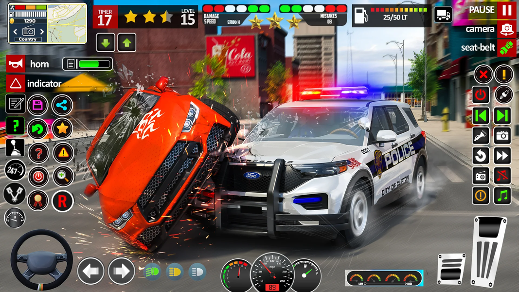 Offline Police Car: Cop Games - Gameplay image of android game