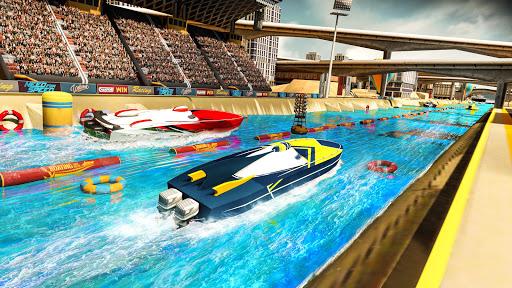 Water Boat Speed Racing Simulator - Gameplay image of android game