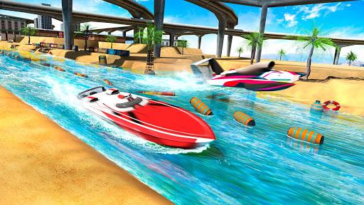 Water Boat Speed Racing Simulator - Gameplay image of android game