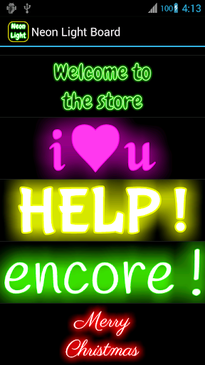 Neon Light Board For Scrolling Text - عکس برنامه موبایلی اندروید