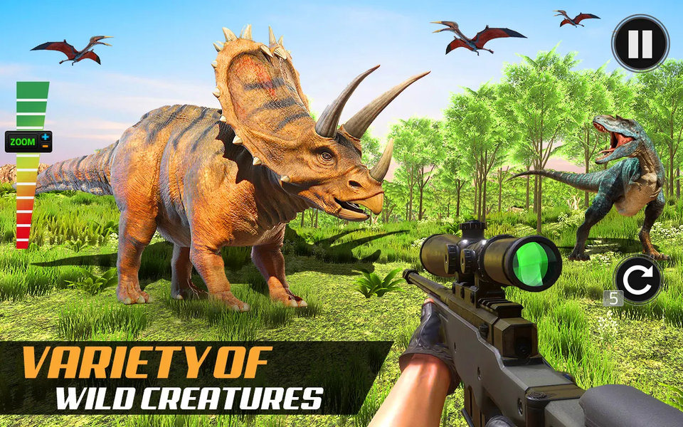 Wild Dinosaur Hunting Season - Gameplay image of android game