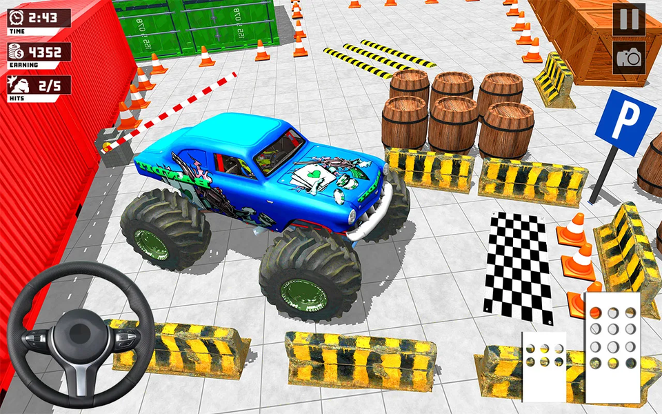 Monster Truck Parking Games 3D - Gameplay image of android game