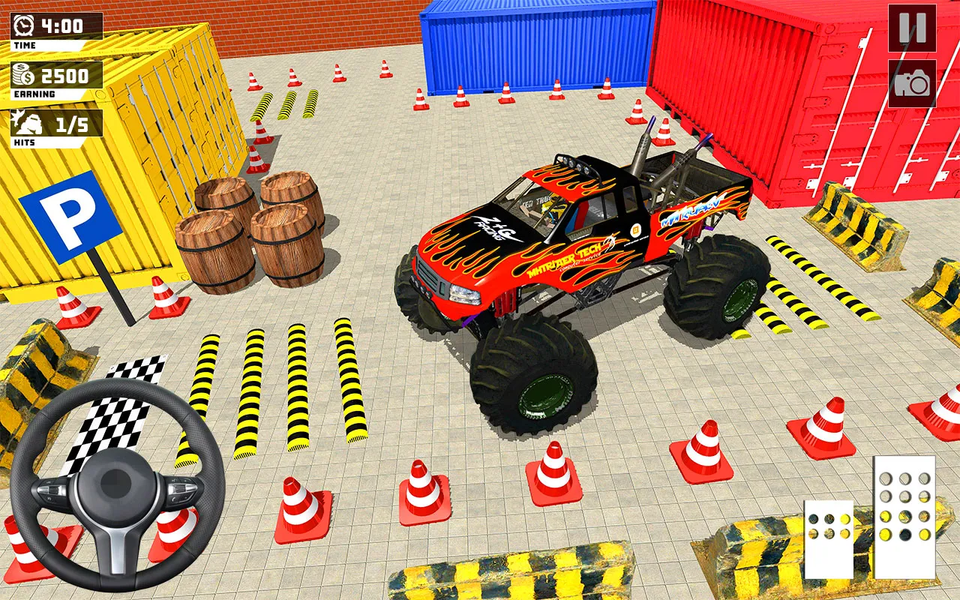 Monster Truck Parking Games 3D - Gameplay image of android game