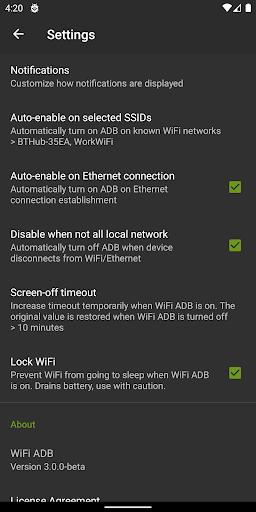 WiFi ADB - Debug Over Air - Image screenshot of android app