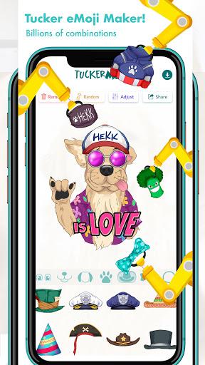 TuckerMoji - Golden Dog Sticke - Image screenshot of android app