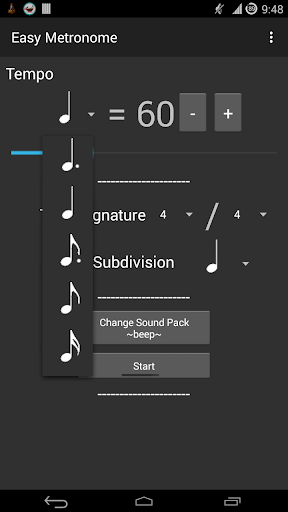 Easy Metronome - عکس برنامه موبایلی اندروید