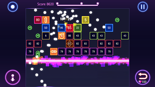 Bricks Breaker Hit - Glow Ball - Gameplay image of android game