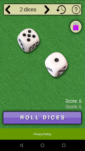 Virtual Dices - Gameplay image of android game