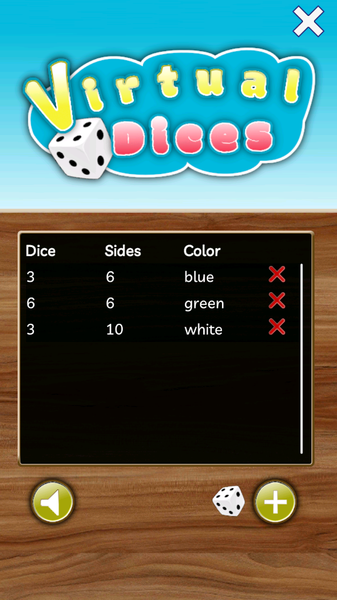 Virtual Dices ۳D - عکس بازی موبایلی اندروید