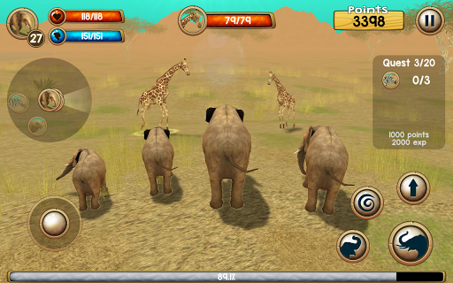 Wild Elephant Sim 3D - عکس بازی موبایلی اندروید