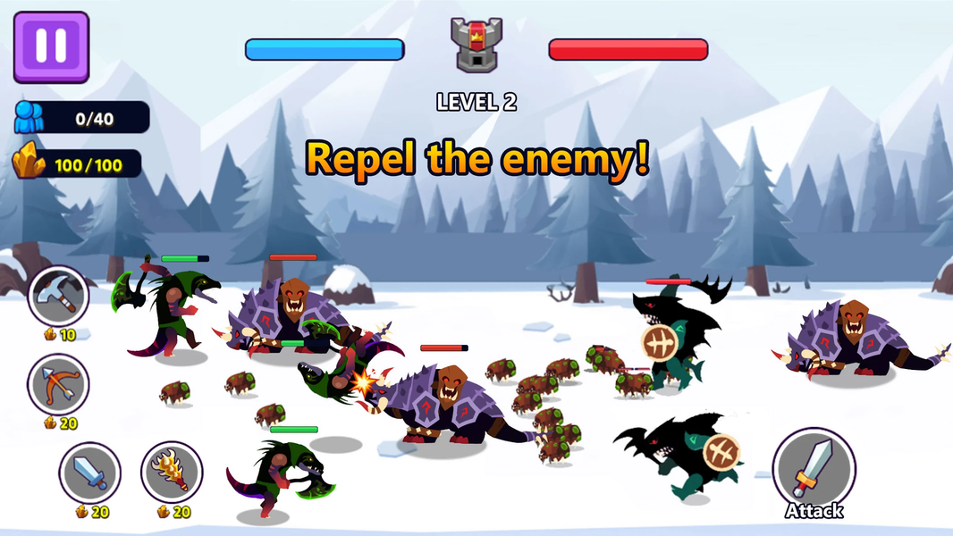 Turf War - Skeleton Warzone - Gameplay image of android game