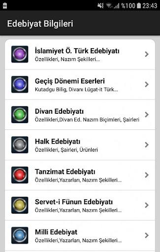 Edebiyat Bilgileri - Image screenshot of android app