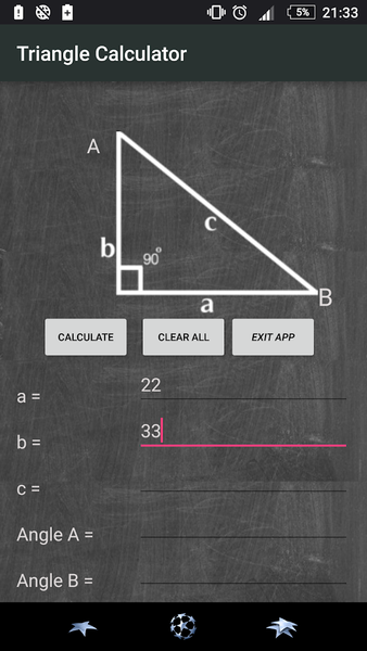 Triangle Calculator - عکس برنامه موبایلی اندروید
