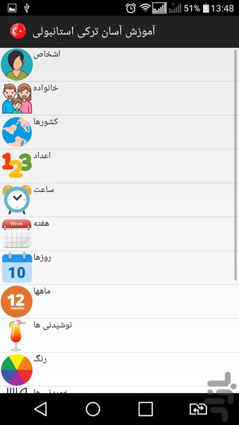 آموزش ترکی استانبولی با تلفظ - عکس برنامه موبایلی اندروید