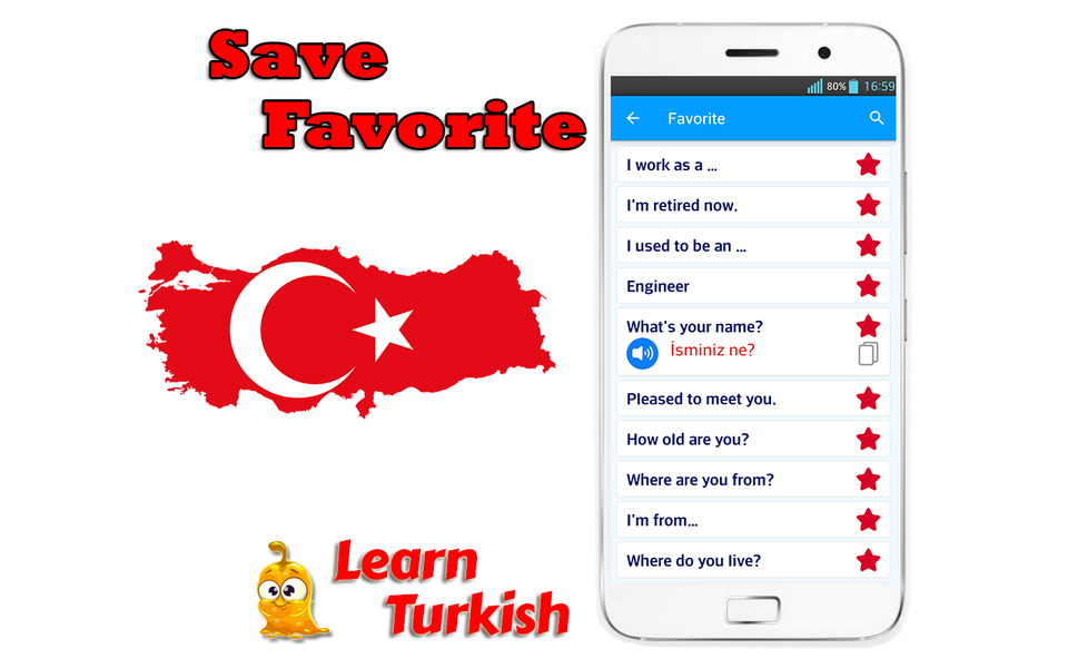 Learn Turkish Phrases Offline - عکس برنامه موبایلی اندروید