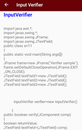 Swings and Applets - Java Tutorial - عکس برنامه موبایلی اندروید