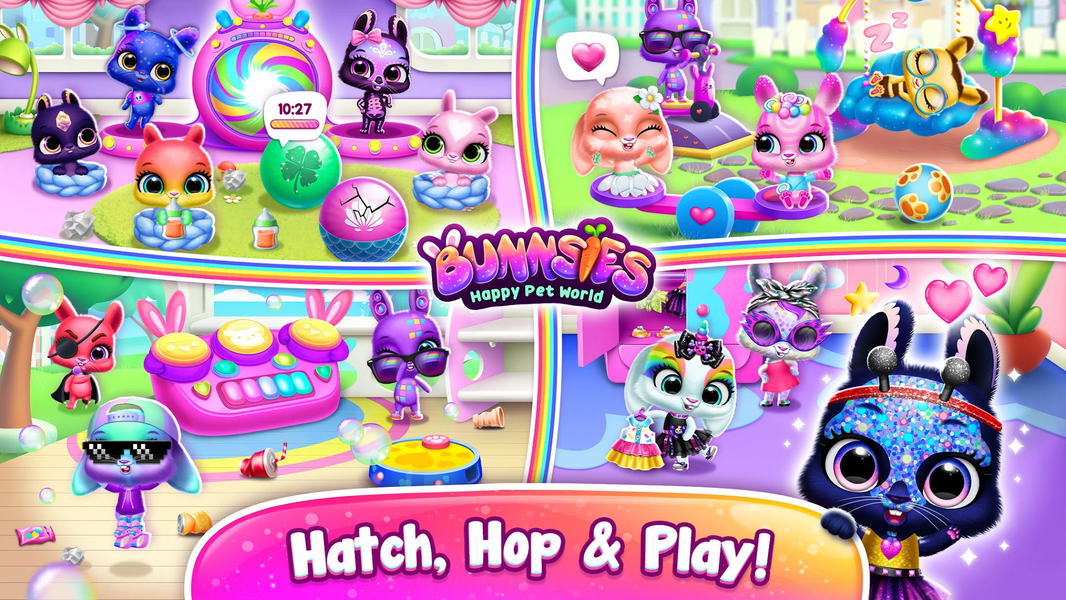Bunnsies - Happy Pet World - Gameplay image of android game