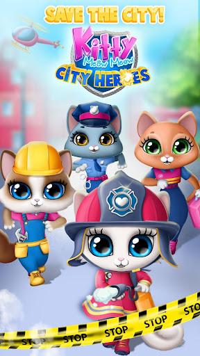 Kitty Meow Meow City Heroes - Gameplay image of android game