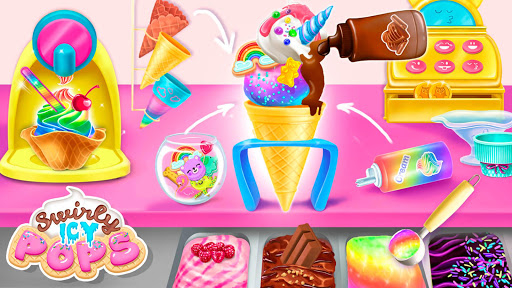Swirly Icy Pops - Surprise DIY Ice Cream Shop for Cute  Animals::Appstore for Android