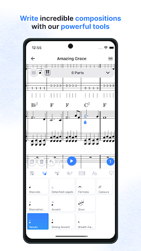 Flat: Music Score & Tab Editor - عکس برنامه موبایلی اندروید