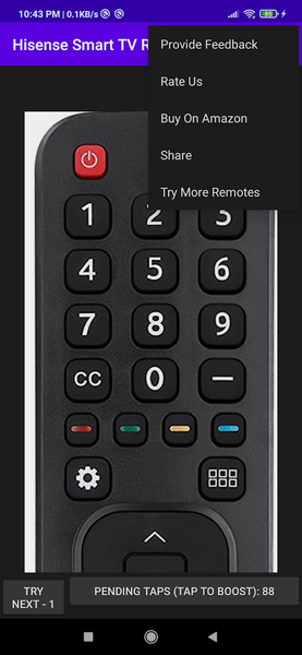 Hisense Smart Tv Remote - عکس برنامه موبایلی اندروید