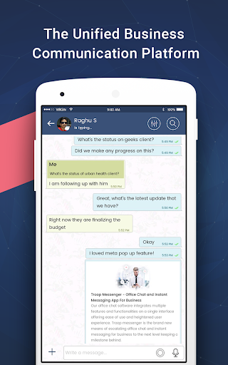 Troop Messenger - Team Chat - Image screenshot of android app