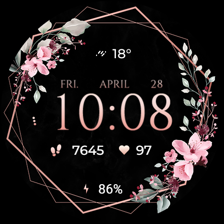 TVV Luxury Flowers Watch Face - عکس برنامه موبایلی اندروید