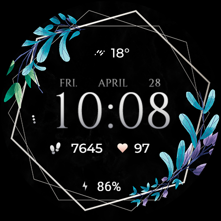 TVV Luxury Flowers Watch Face - عکس برنامه موبایلی اندروید