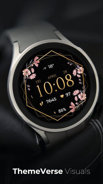 TVV Luxury Flowers Watch Face - عکس برنامه موبایلی اندروید