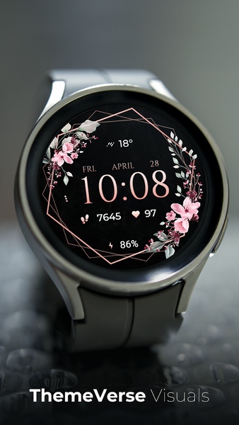 TVV Luxury Flowers Watch Face - عکس برنامه موبایلی اندروید