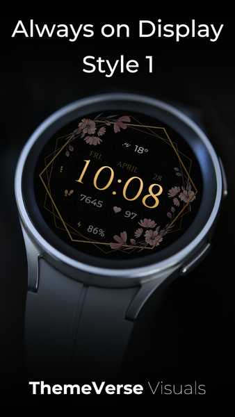 TVV Luxury Flowers Watch Face - عکس برنامه موبایلی اندروید
