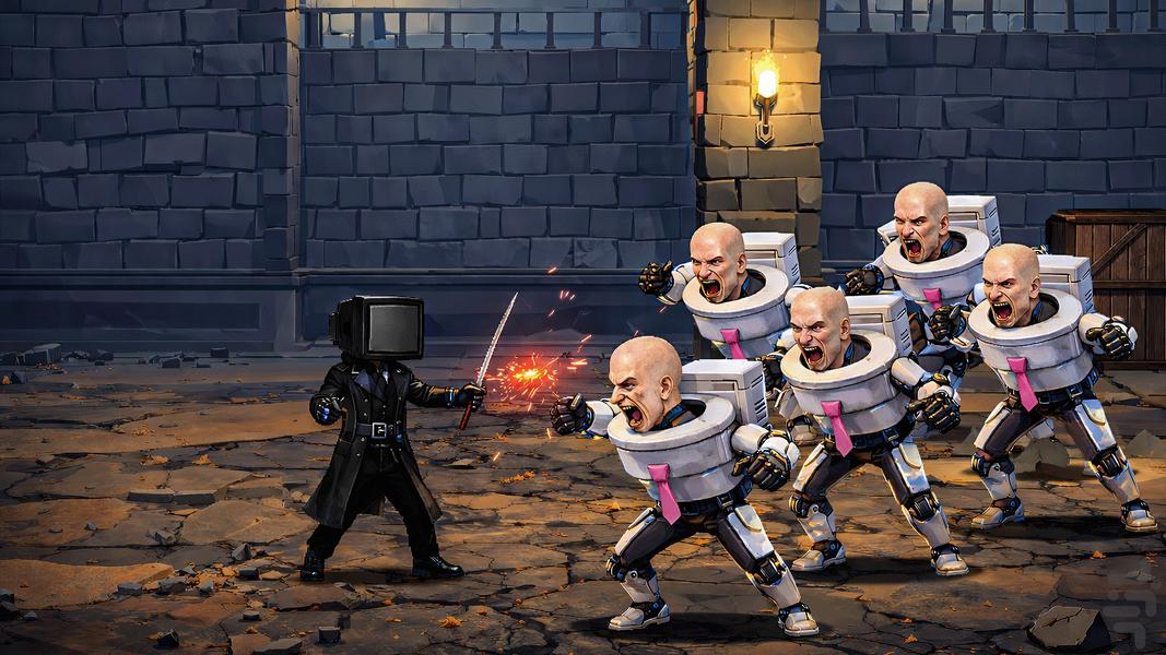 TV Man And Cam Man Vs Skibidi Toilet - Gameplay image of android game